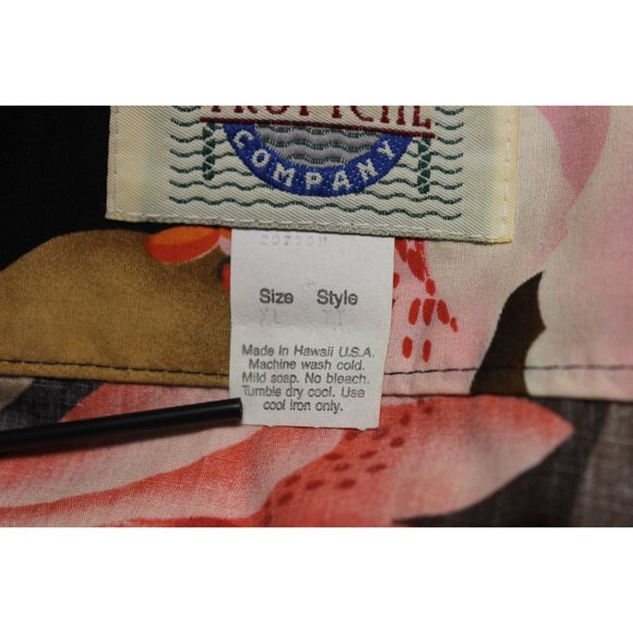 Tropical Trading Company men's floral button front Hawaiian‎ short sleeve shirt - Picture 12 of 12